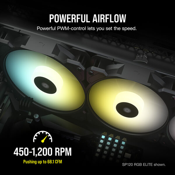 Corsair iCUE SP140 RGB Elite Cabinet Fan With Lighting Node Core (Dual Pack)